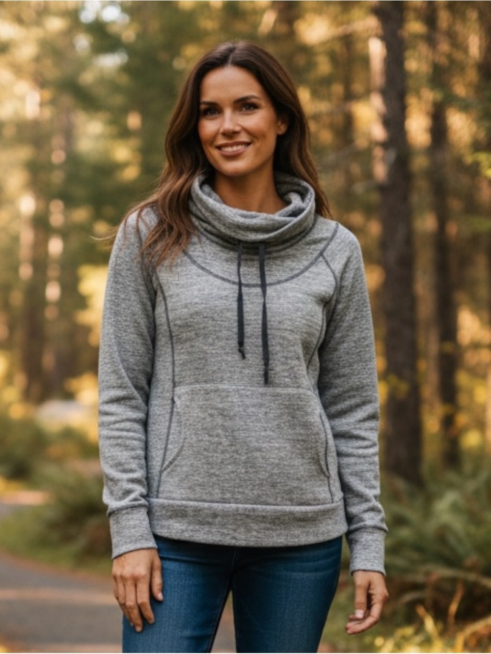 Kuhl Lea Pullover Cowlneck Sweatshirt S Gray